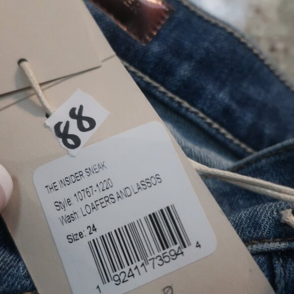 NWT Womens Mother (Item-88) Blue Insider Sneak Loafers And Lassos Jeans 24 - Picture 10 of 14